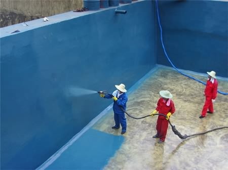 聚脲噴涂可用于游泳池、污水池防水防漏